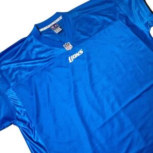 NEW Detroit Lions Jersey Adult Mens 2XL Blue NFL Pro Line Football Blank Team